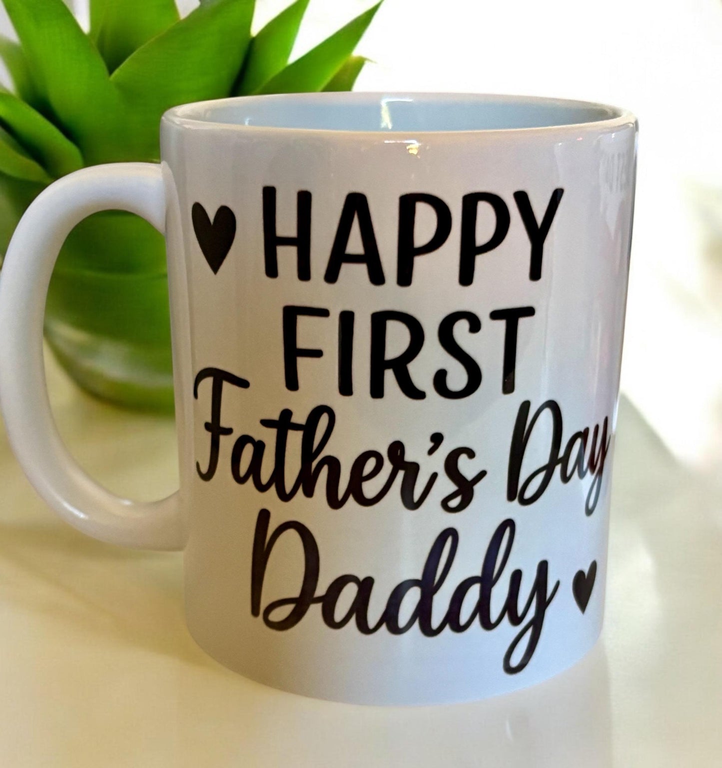 Fathers Day Mug, “Happy First Fathers Day” mug for new Fathers.