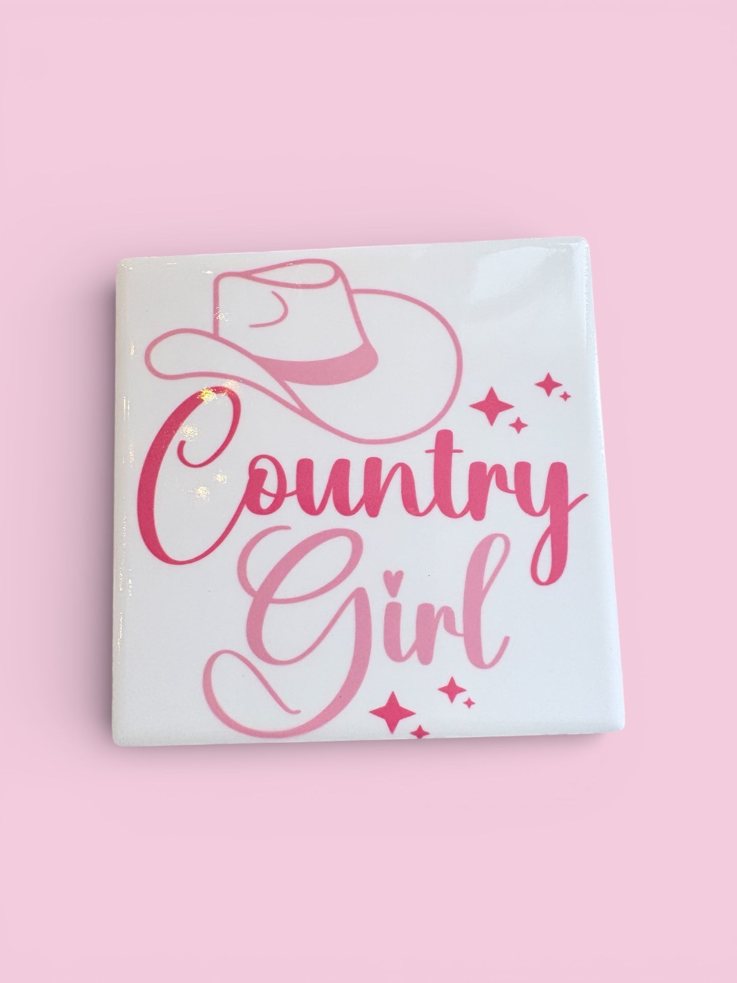 Country Girl Ceramic Coaster