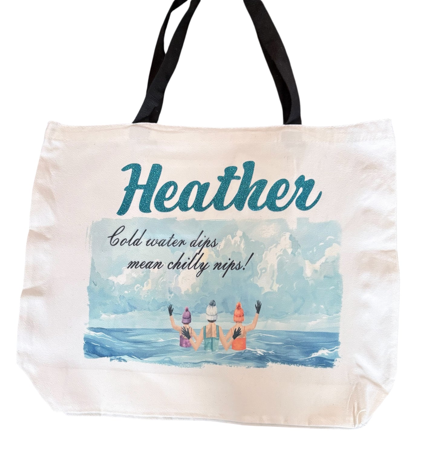 Personalised Wild Swimming Tote Bag - Cold Water Dips Mean Chilly Nips