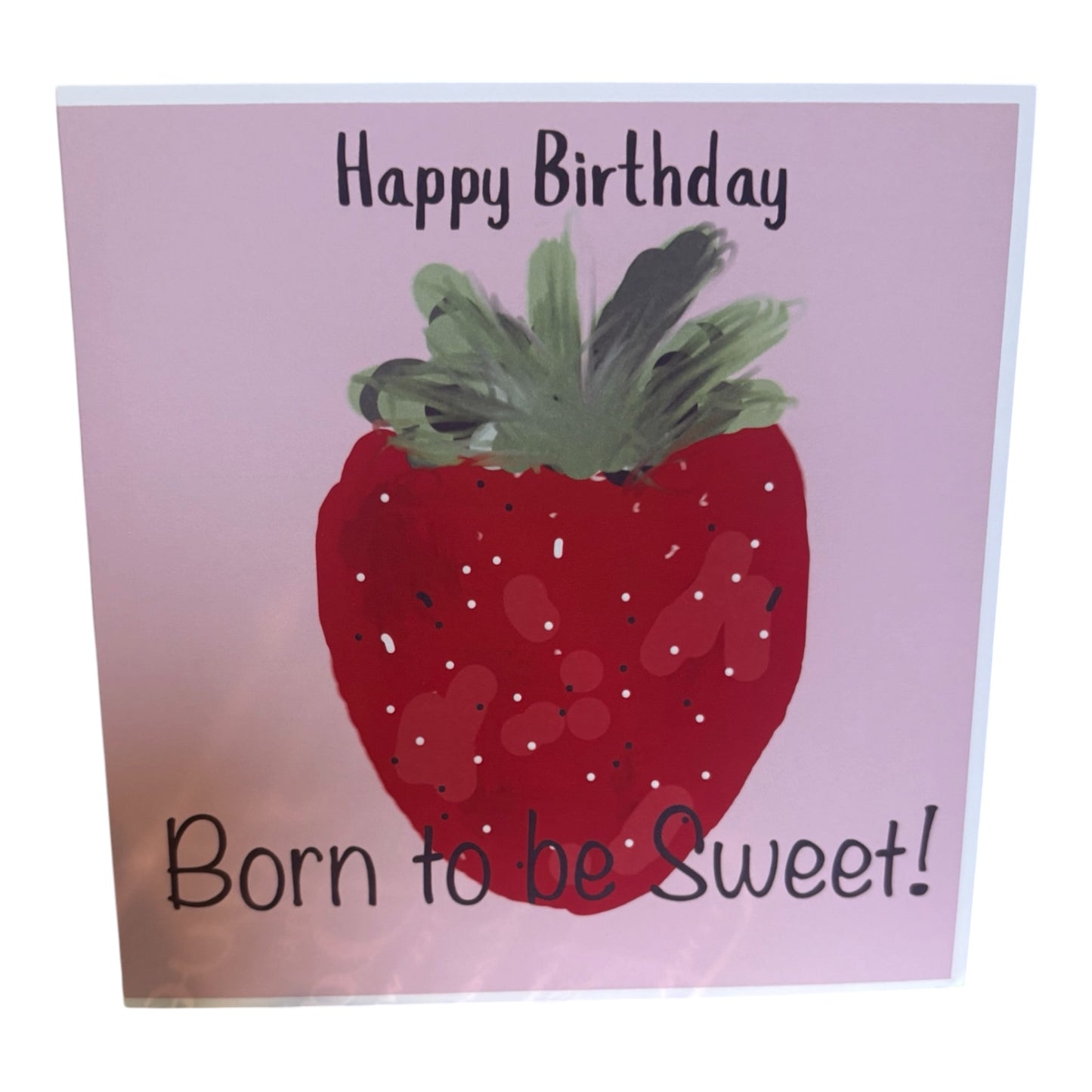 Handmade Strawberry Birthday Card – Born to Be Cute