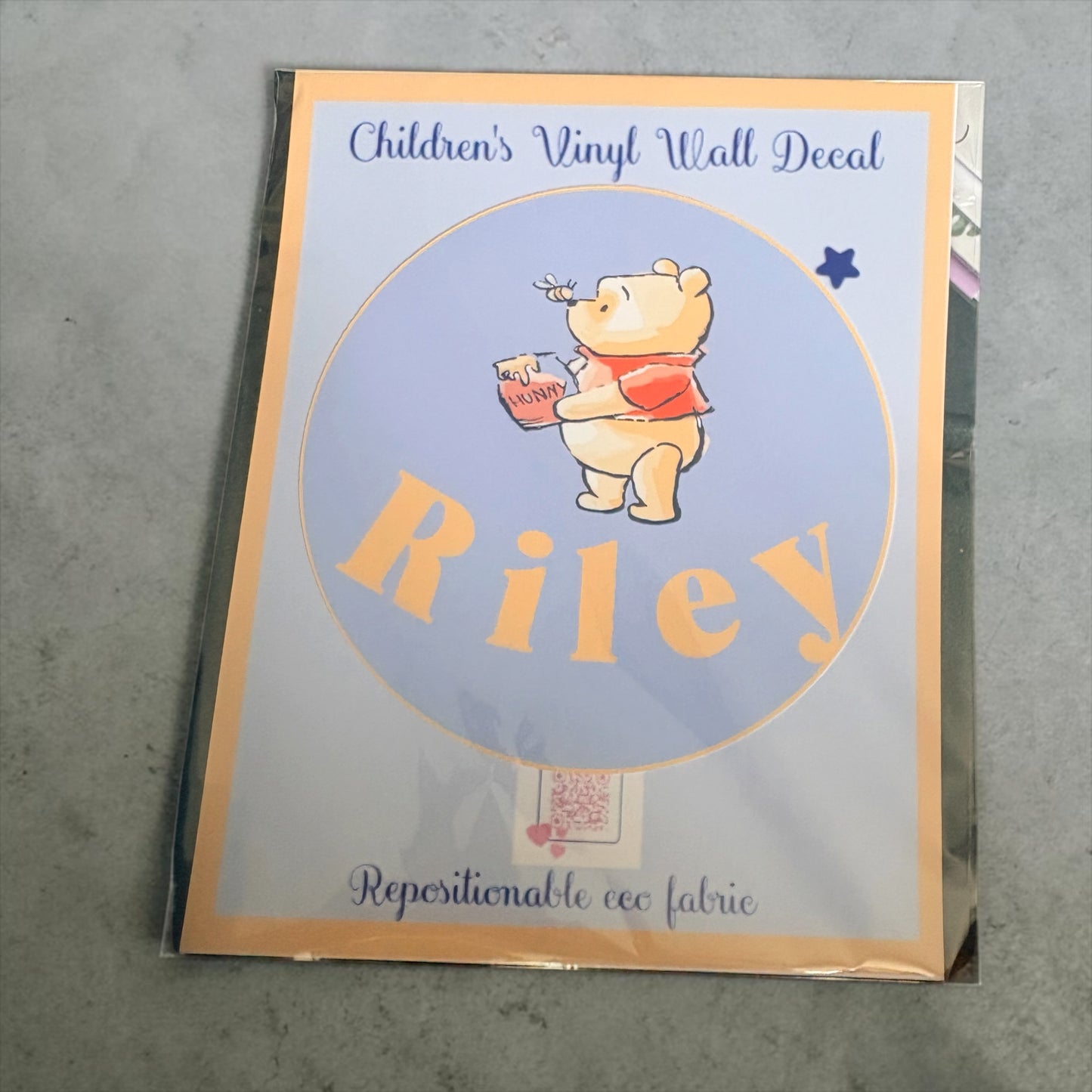 Personalised Fabric Children's Nursery Wall Decal – 18cm Round