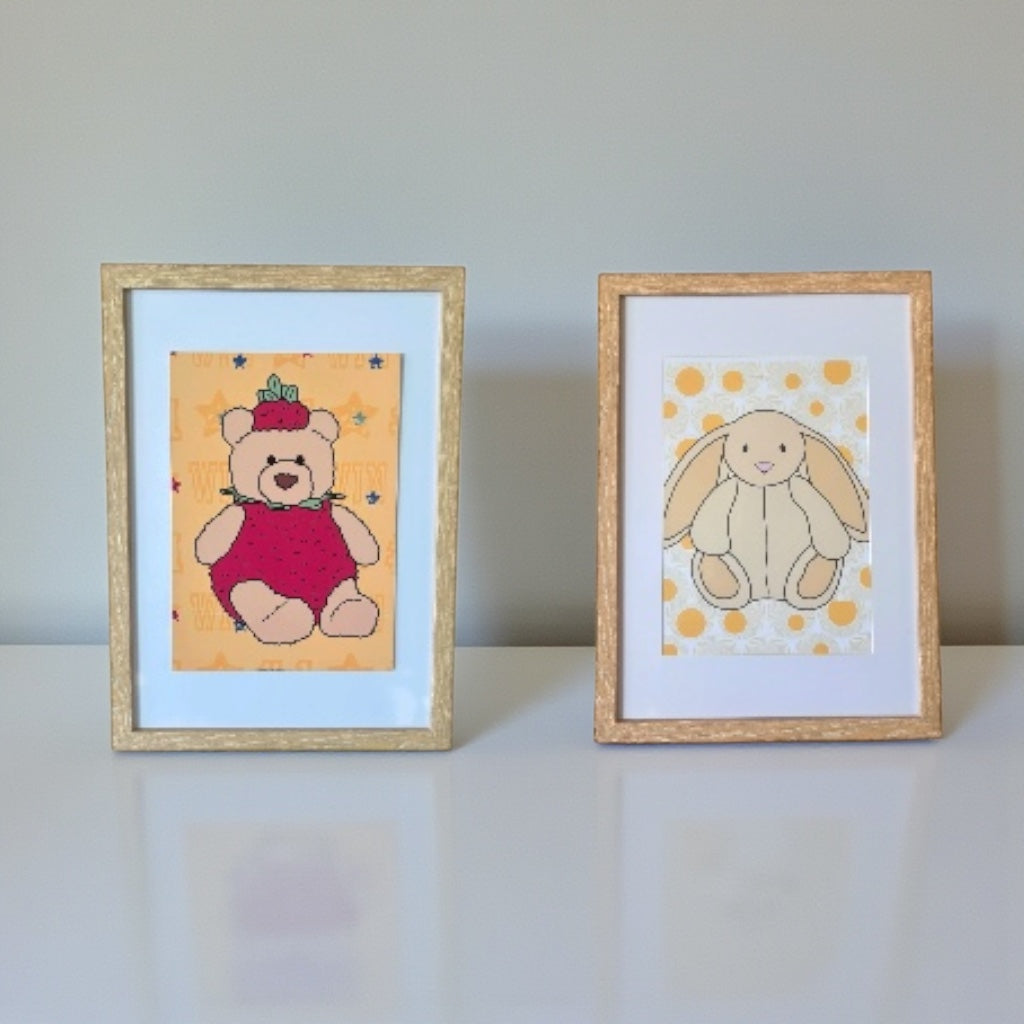 Plushie Rabbit Nursery Print | Bright Yellow | Children's Bedroom Wall Art | A5 A4 A3