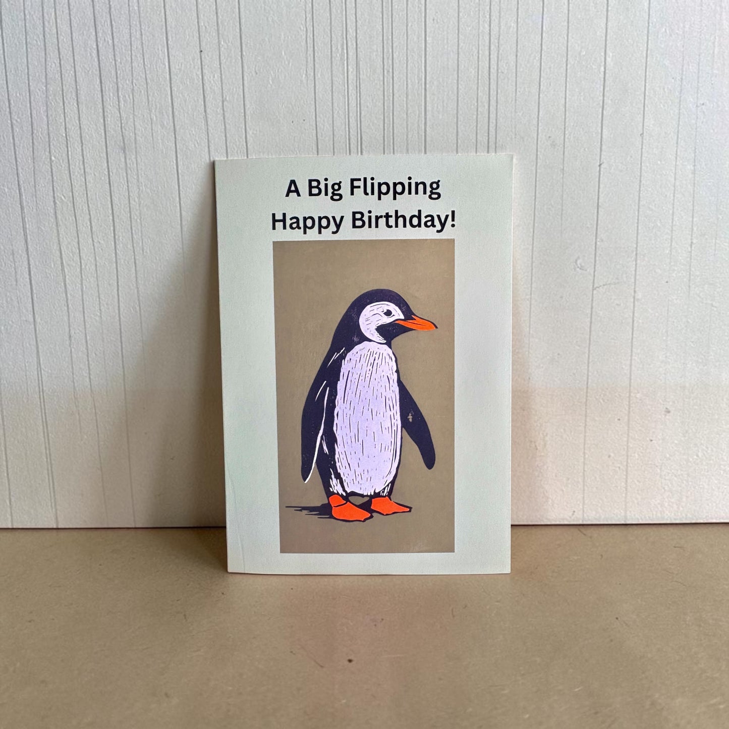 Personalised Penguin Happy Birthday A6 Card