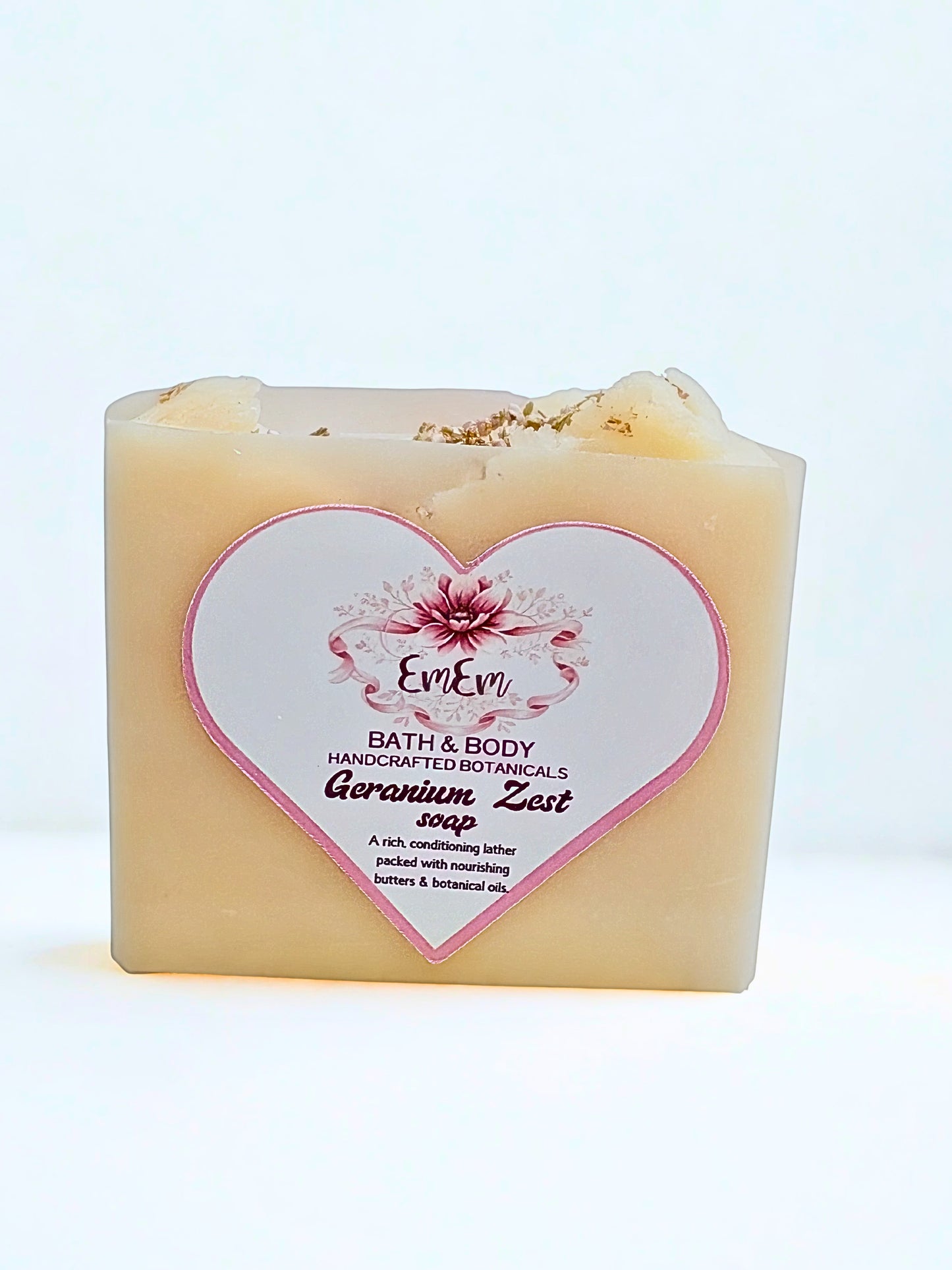 Botanical Geranium & Lemon Soap | Handmade Natural Soap with Essential Oils