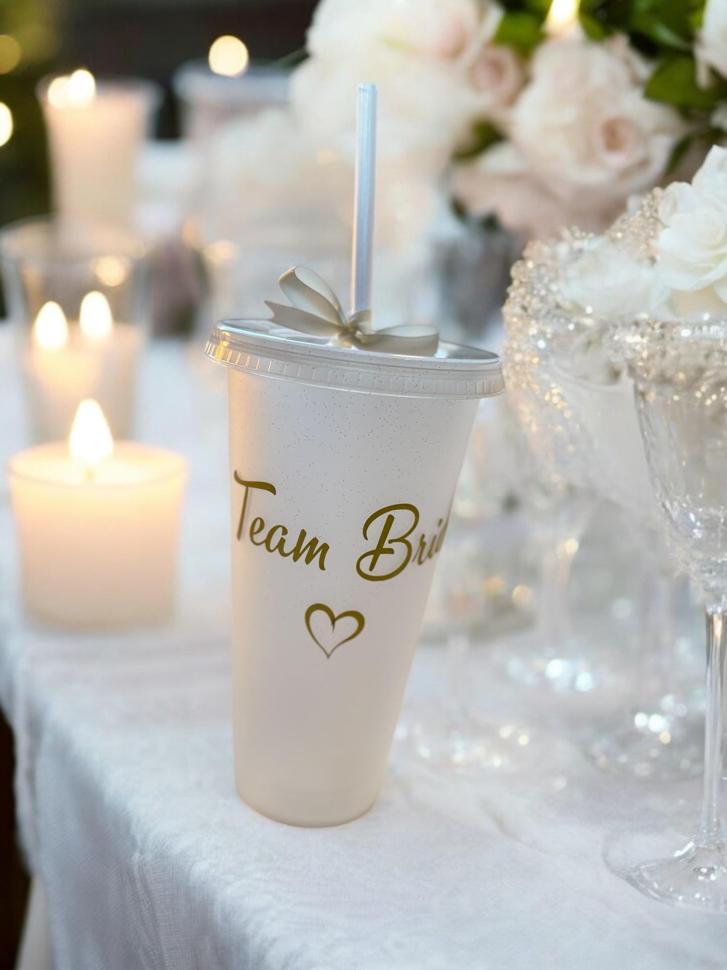 Personalised Cold Cup tumbler for Bridal party, Bridesmaid, Maid of Honour, Flower girl, Bride gifts, Hen Party cups and Wedding