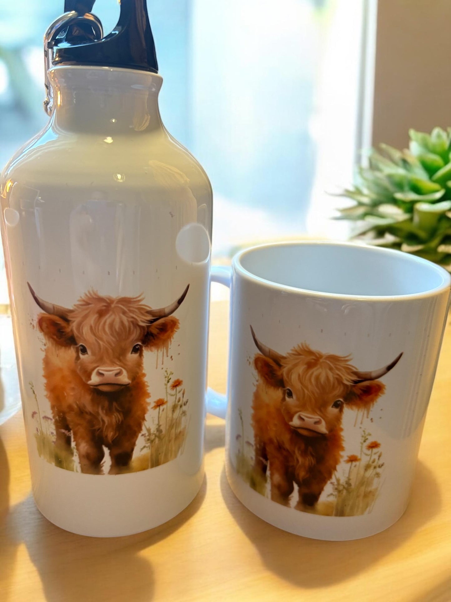 Highland Cow Mug - Baby Cow Watercolour Ceramic Coffee Cup