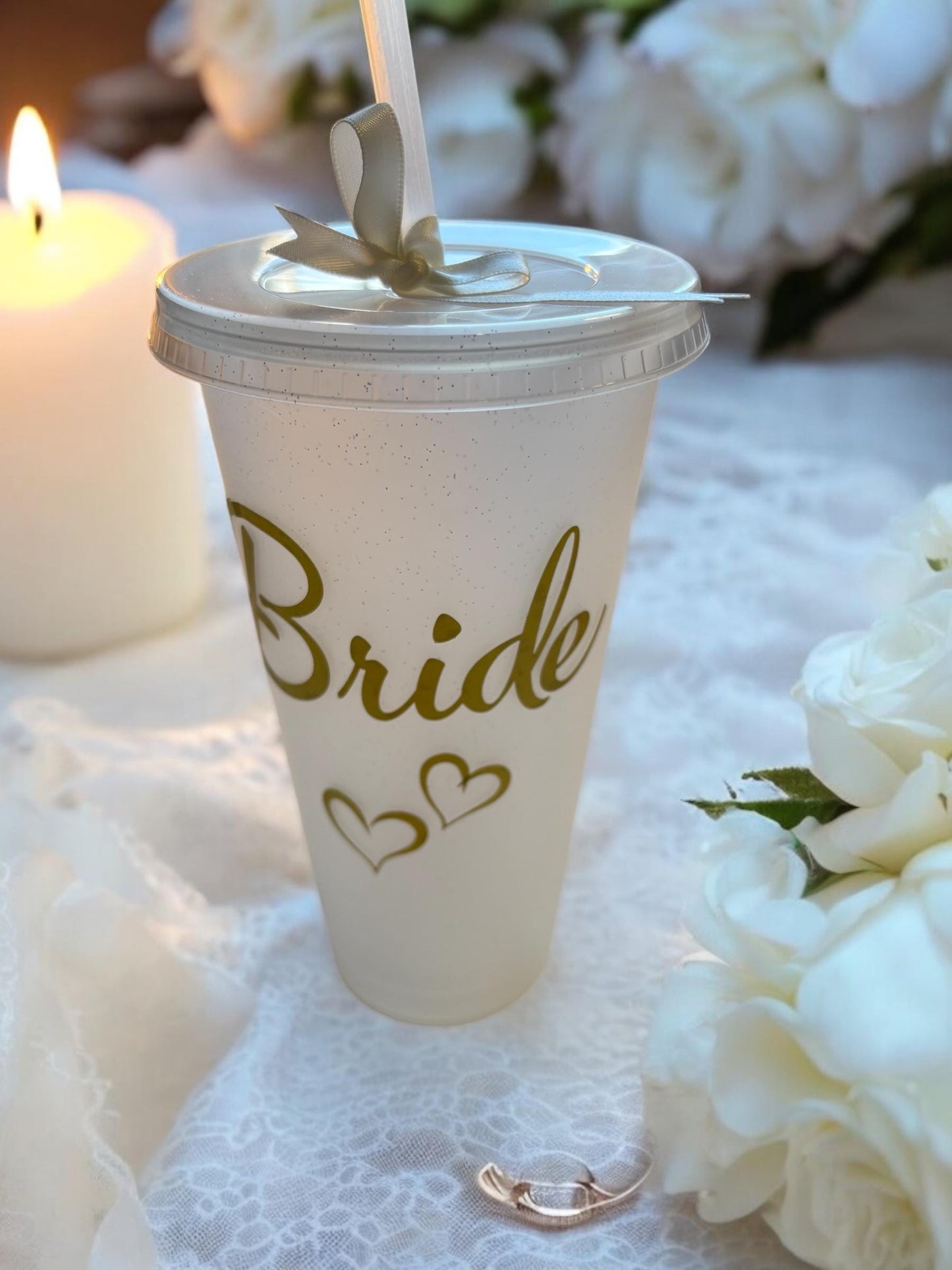 Personalised Cold Cup tumbler for Bridal party, Bridesmaid, Maid of Honour, Flower girl, Bride gifts, Hen Party cups and Wedding
