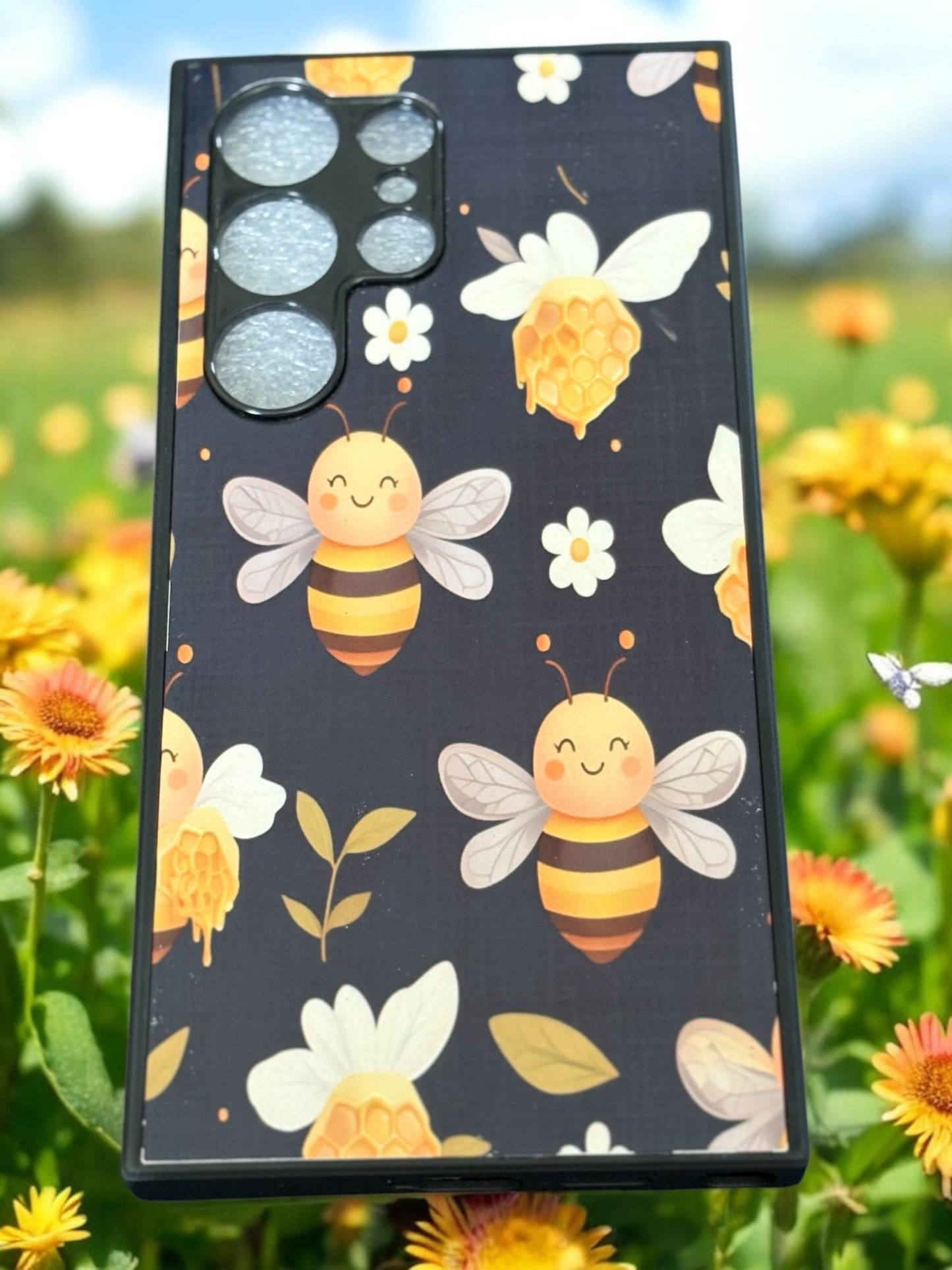 Bee and Honey Phone Case - Cute Glossy Protective Cover