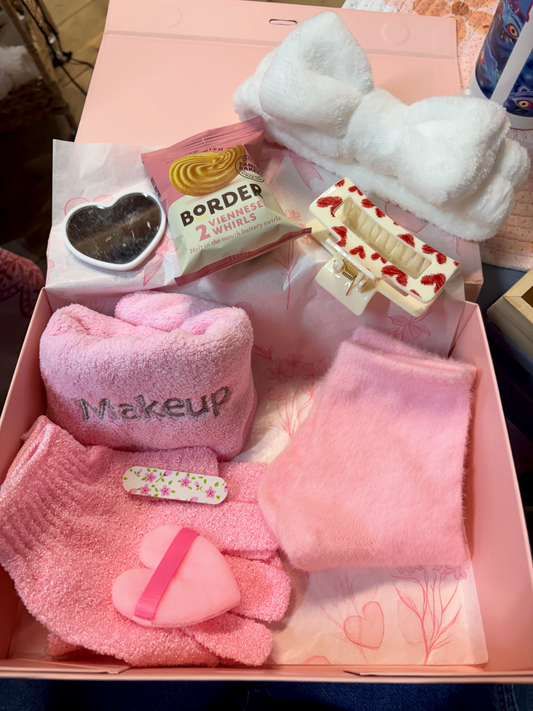 Personalised Pamper Gift Box | Pink Glitter Luxury Self-Care Set