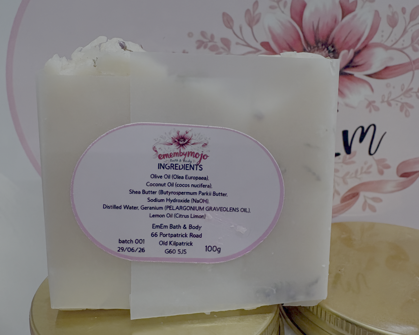 Botanical Geranium & Lemon Soap | Handmade Natural Soap with Essential Oils