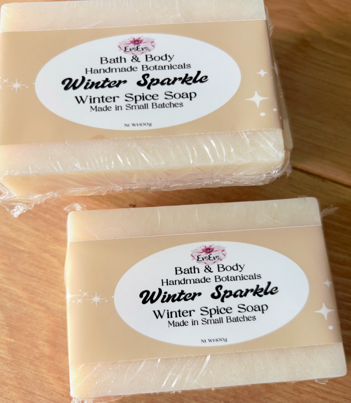 Winter Sparkle Soap | Handmade Winter Spice Festive Bar with Added Sparkle