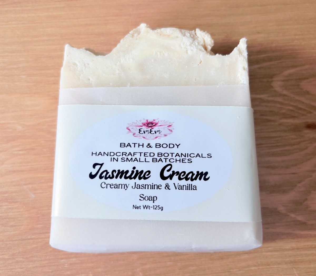 Jasmine Cream Soap | Handmade Cold Process Bar with Jasmine & Vanilla