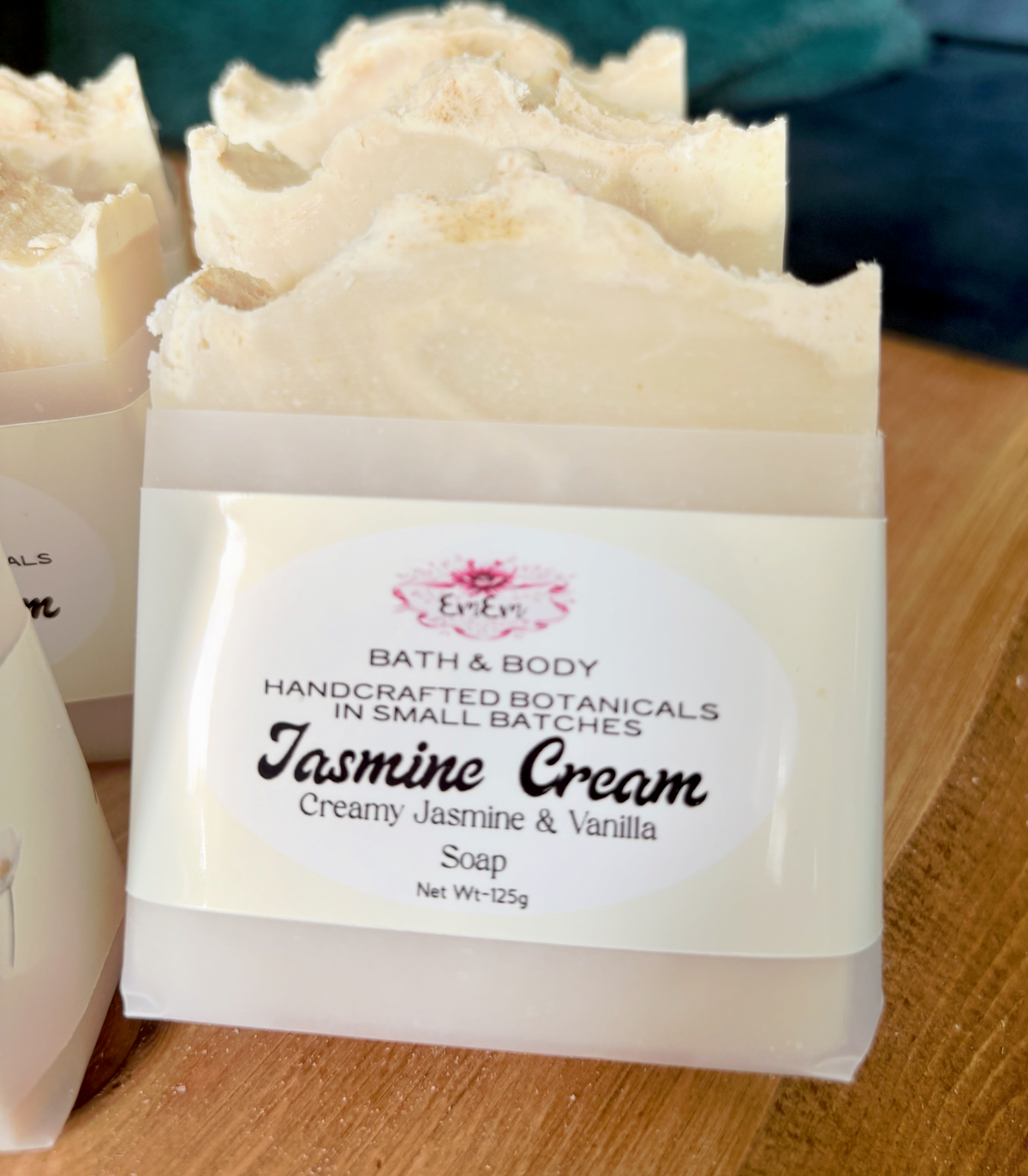 Jasmine Cream Soap | Handmade Cold Process Bar with Jasmine & Vanilla