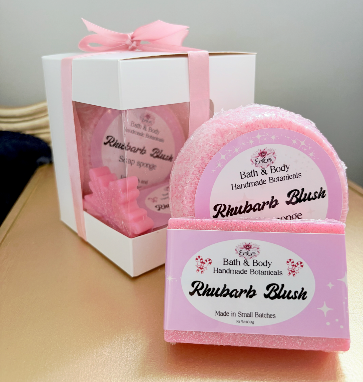 Rhubarb Blush Handmade Soap Gift Box