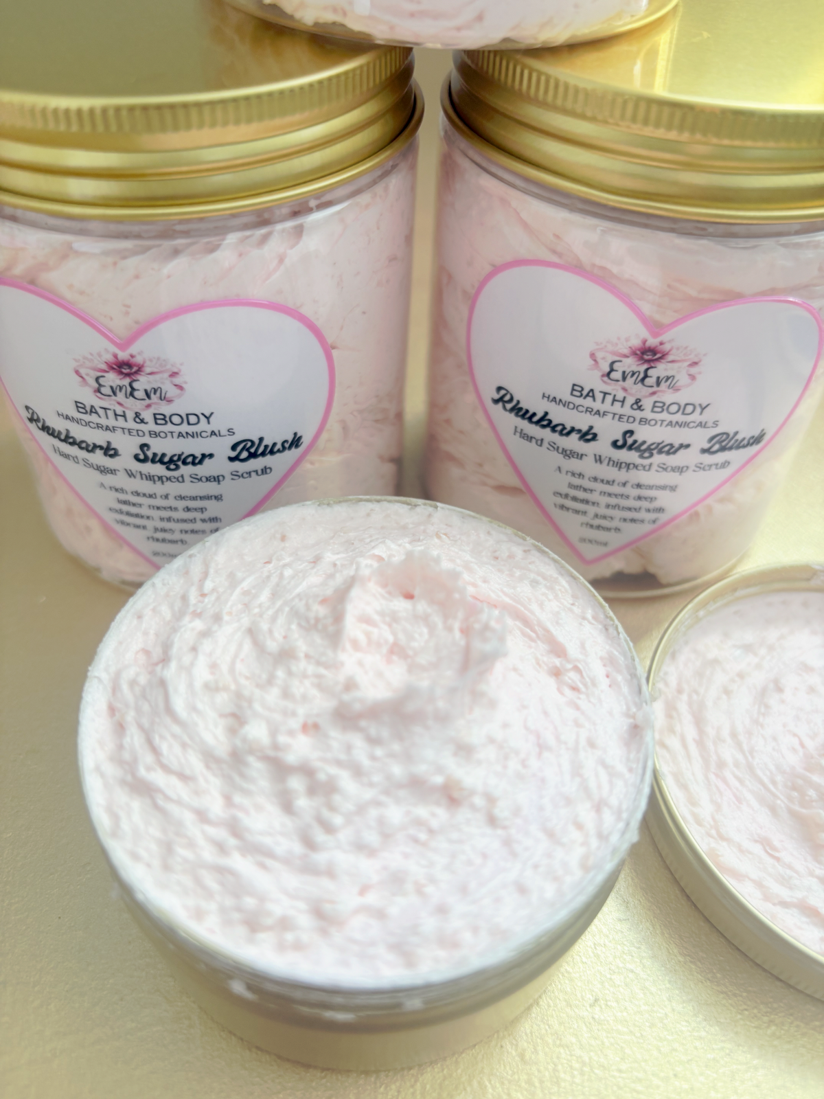 Rhubarb Sugar Blush Whipped Soap Sugar Scrub – 200ml