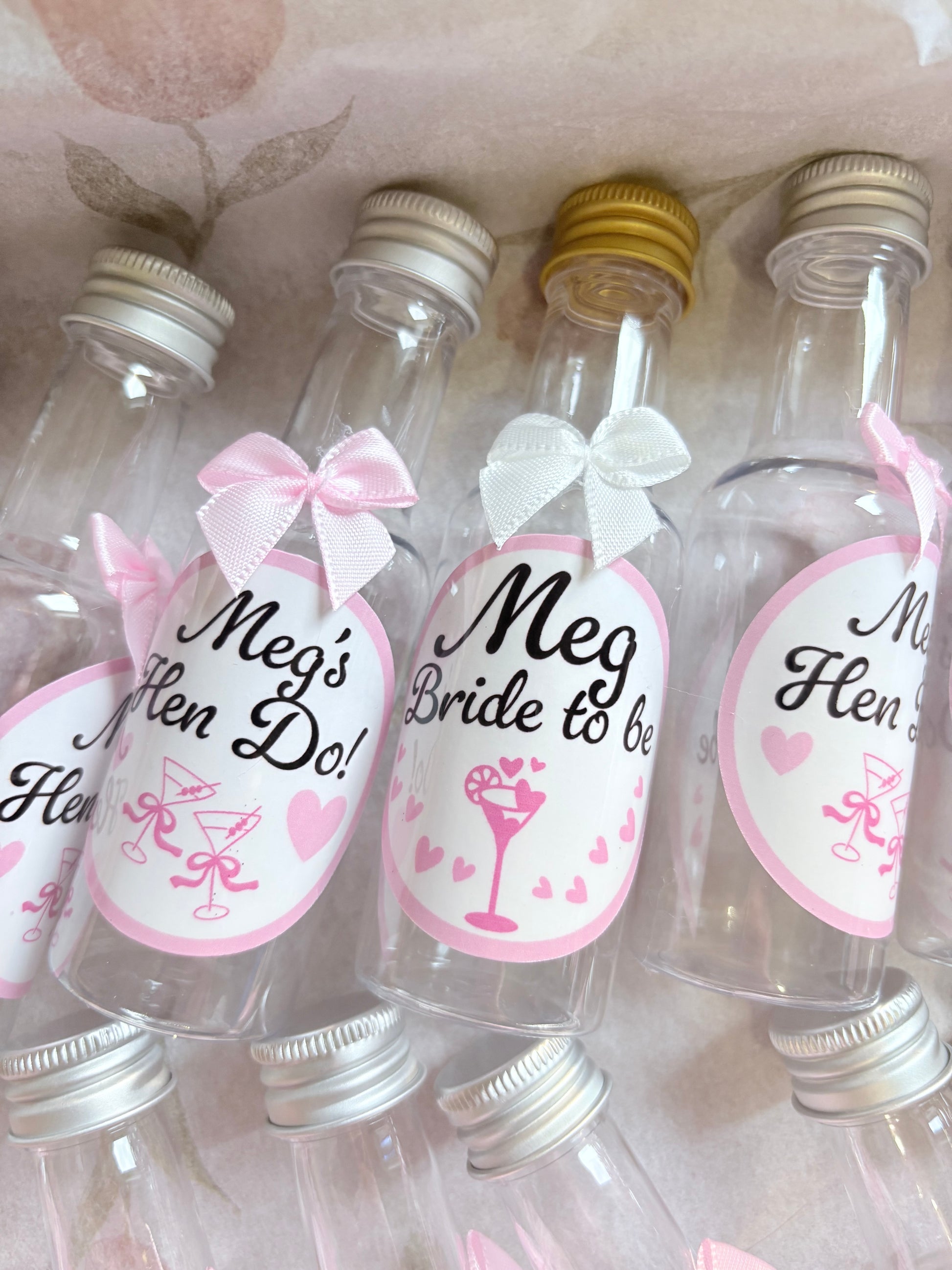 Personalised Shot Bottles | Custom Mini Bottles for Weddings & Parties UK