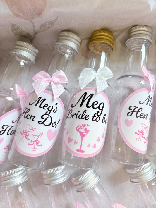 Personalised Shot Bottles | Custom Mini Bottles for Weddings & Parties UK