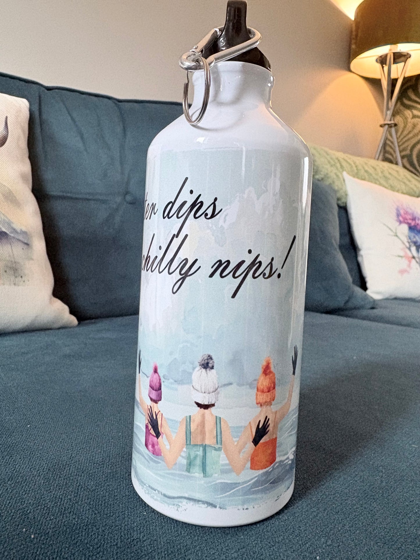 Cold Water Dips Mean Chilly Nips Insulated Drinks Bottle
