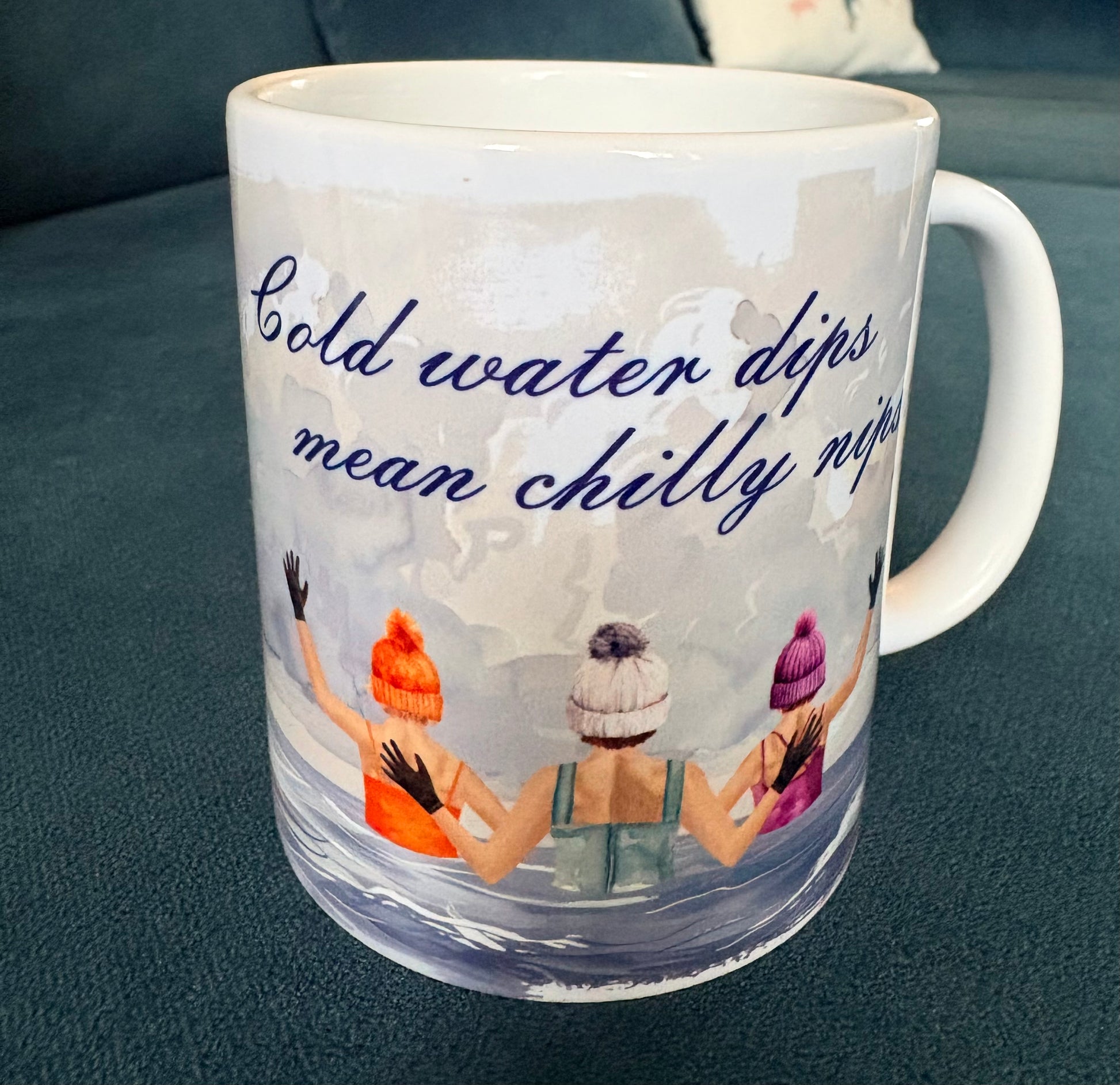 Cold Water Dips Mean Chilly Nips Mug - 11oz Ceramic