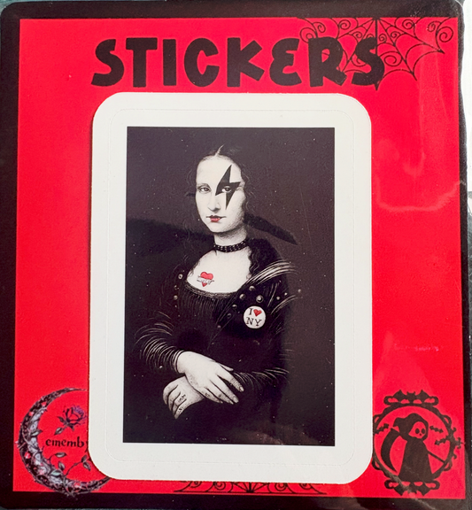 Gothic Mona Lisa Waterproof Sticker | Tattooed | I Heart NY | Glossy or Laminated