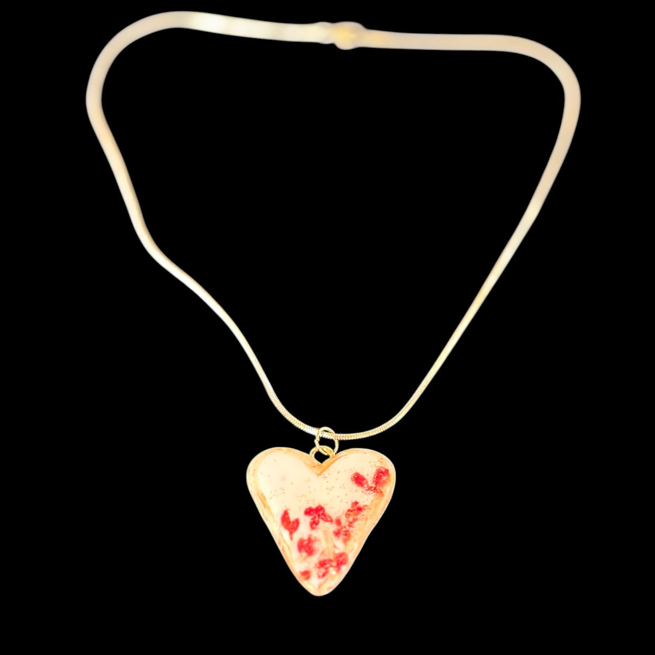 Handmade Clay Floral Necklace - Artisan Botanical Jewelry