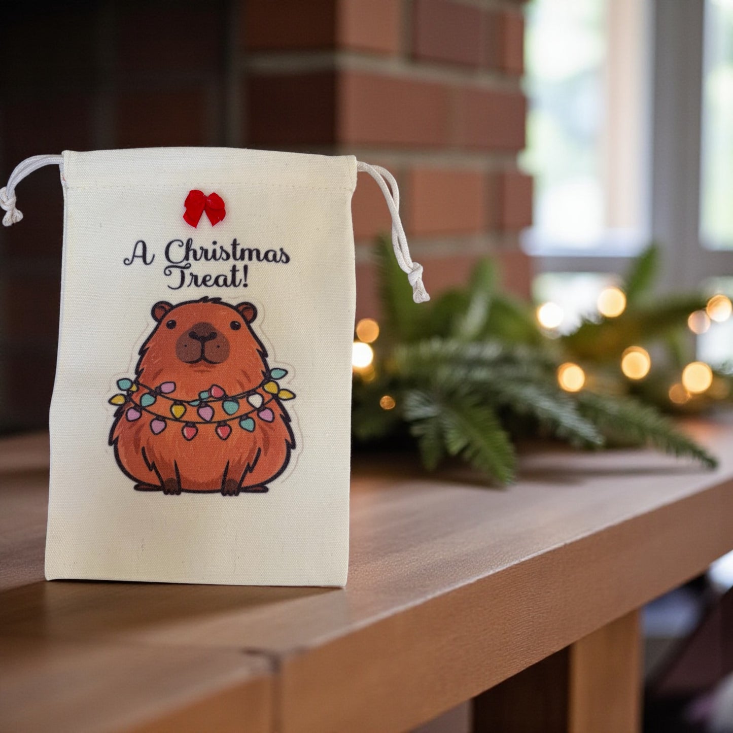 Personalised Christmas Treat Bag - Festive Gift Bag