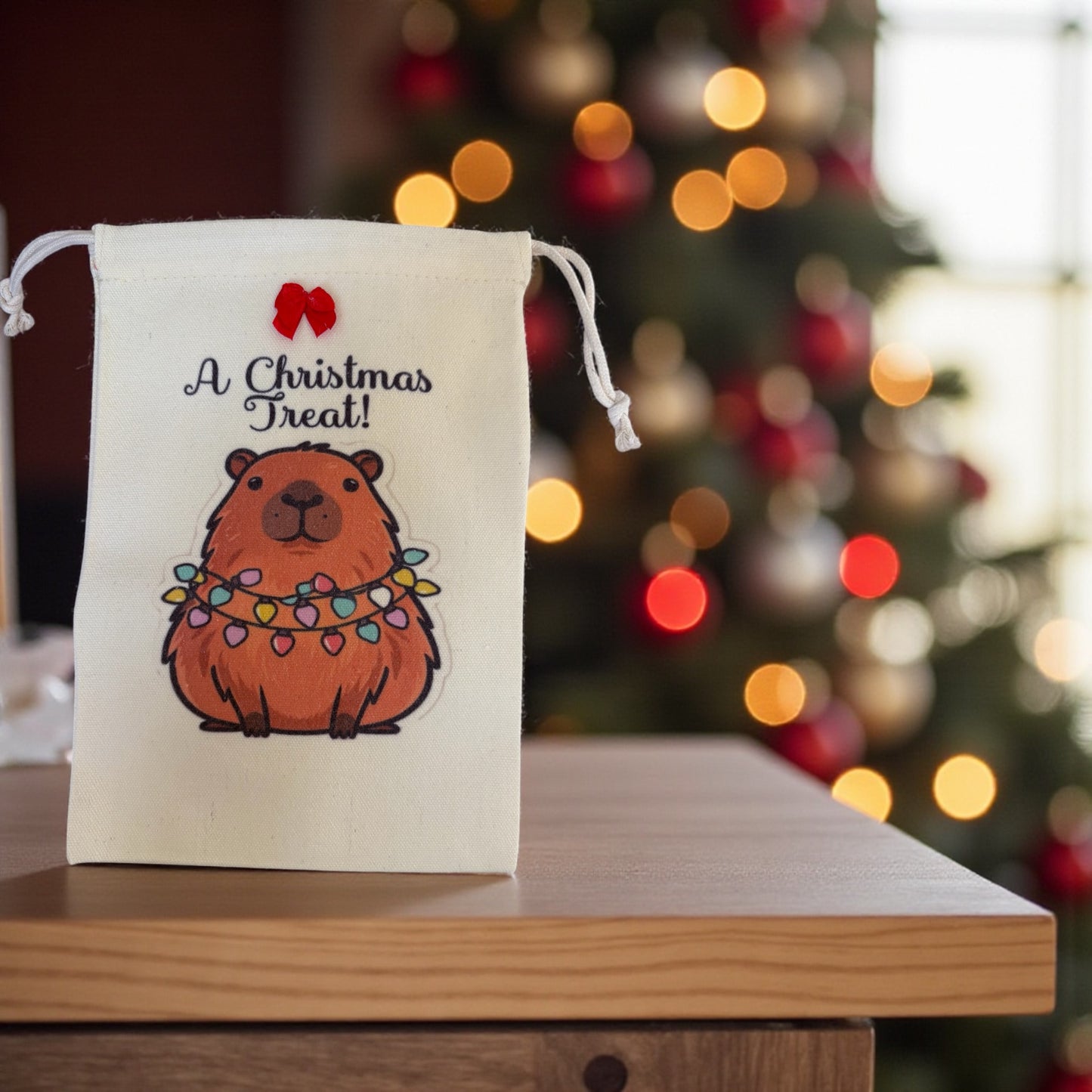Personalised Christmas Treat Bag - Festive Gift Bag