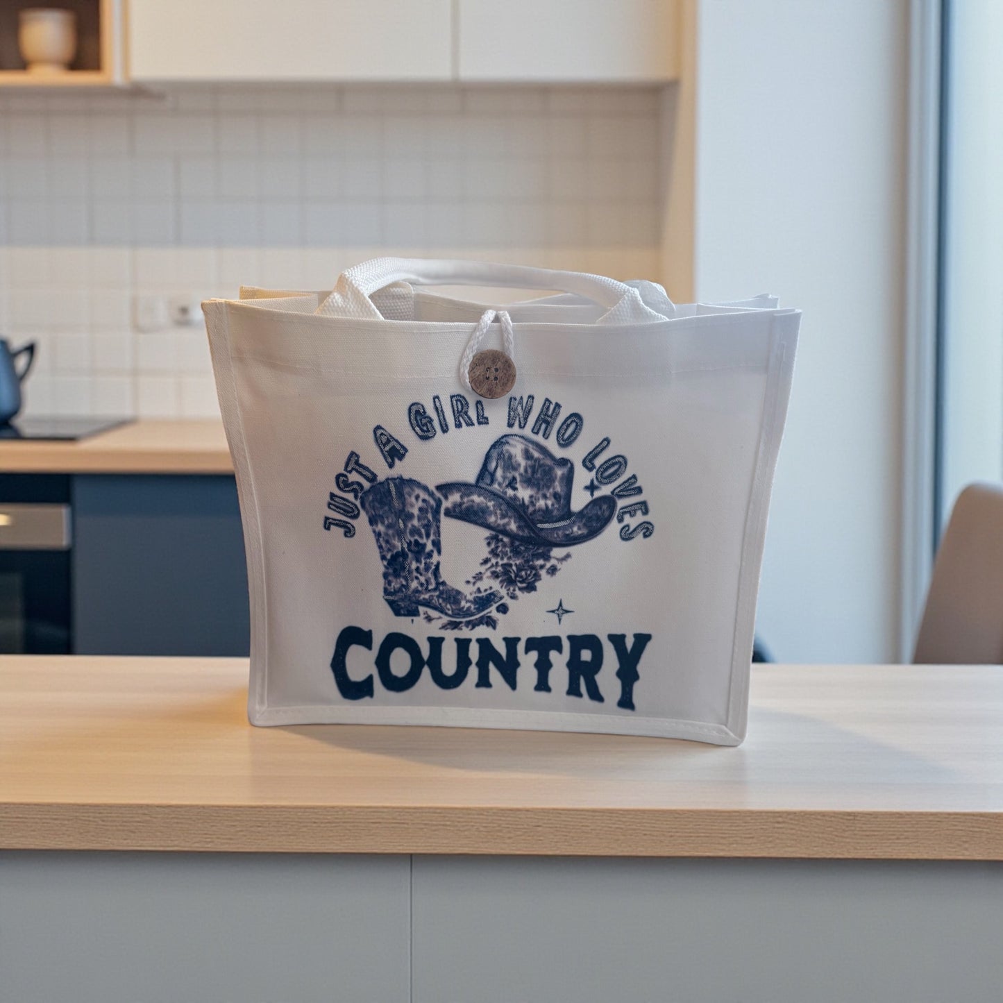 Country Girl Canvas Tote Bag