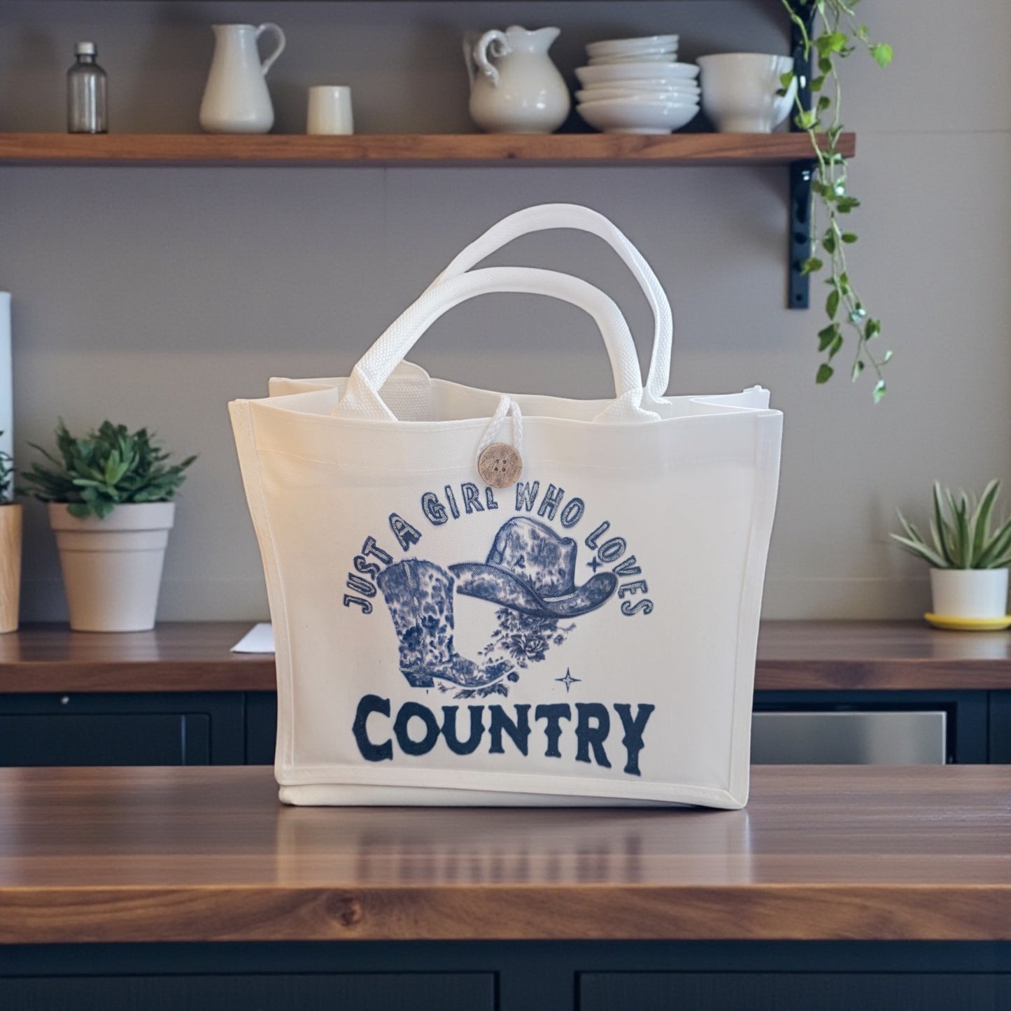 Country Girl Canvas Tote Bag