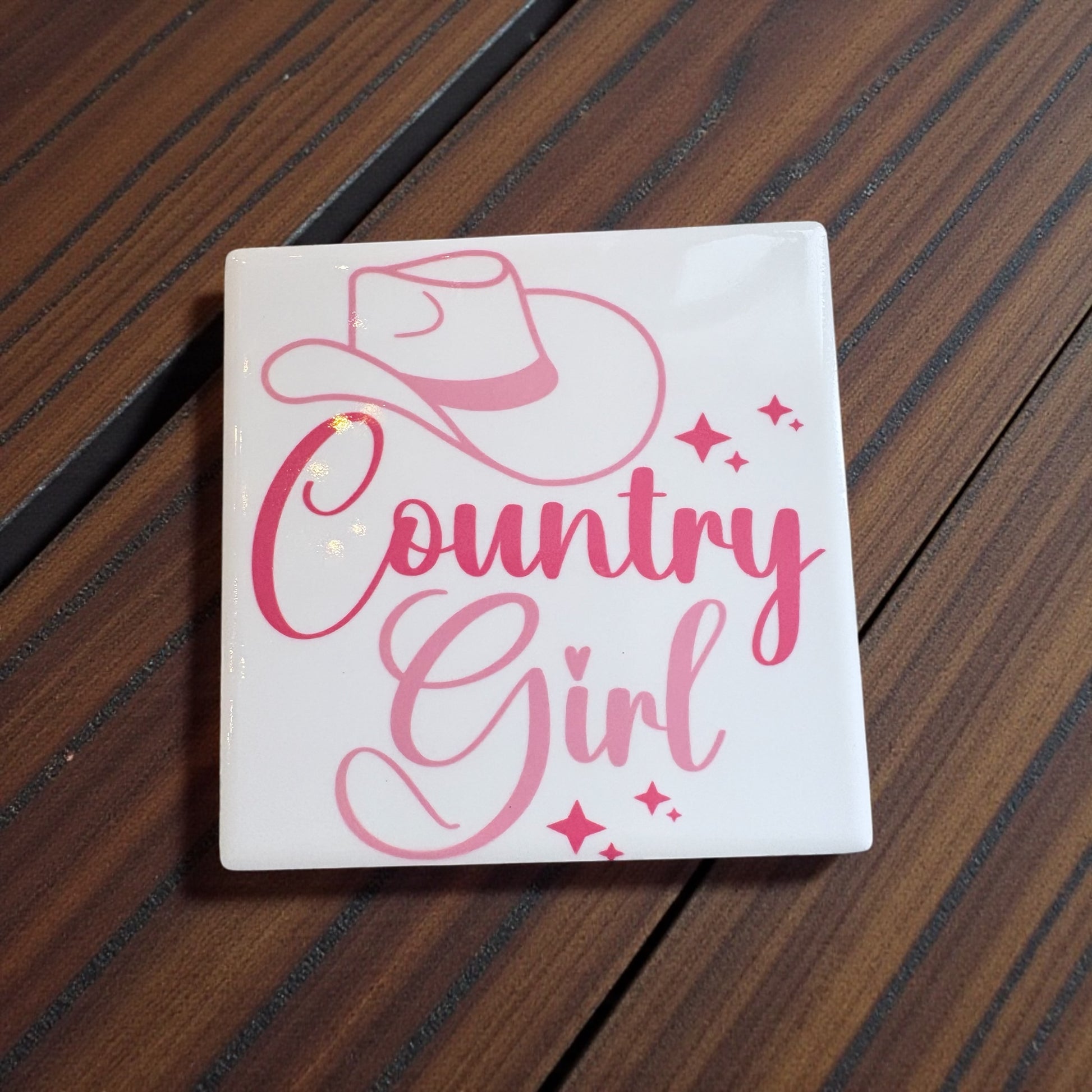 Country Girl Ceramic Coaster