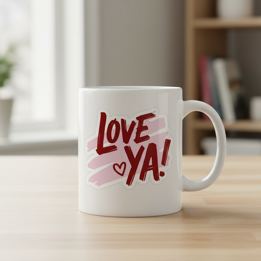 Love Ya Valentine Mug 11oz | Romantic Valentine's Day Gift Mug