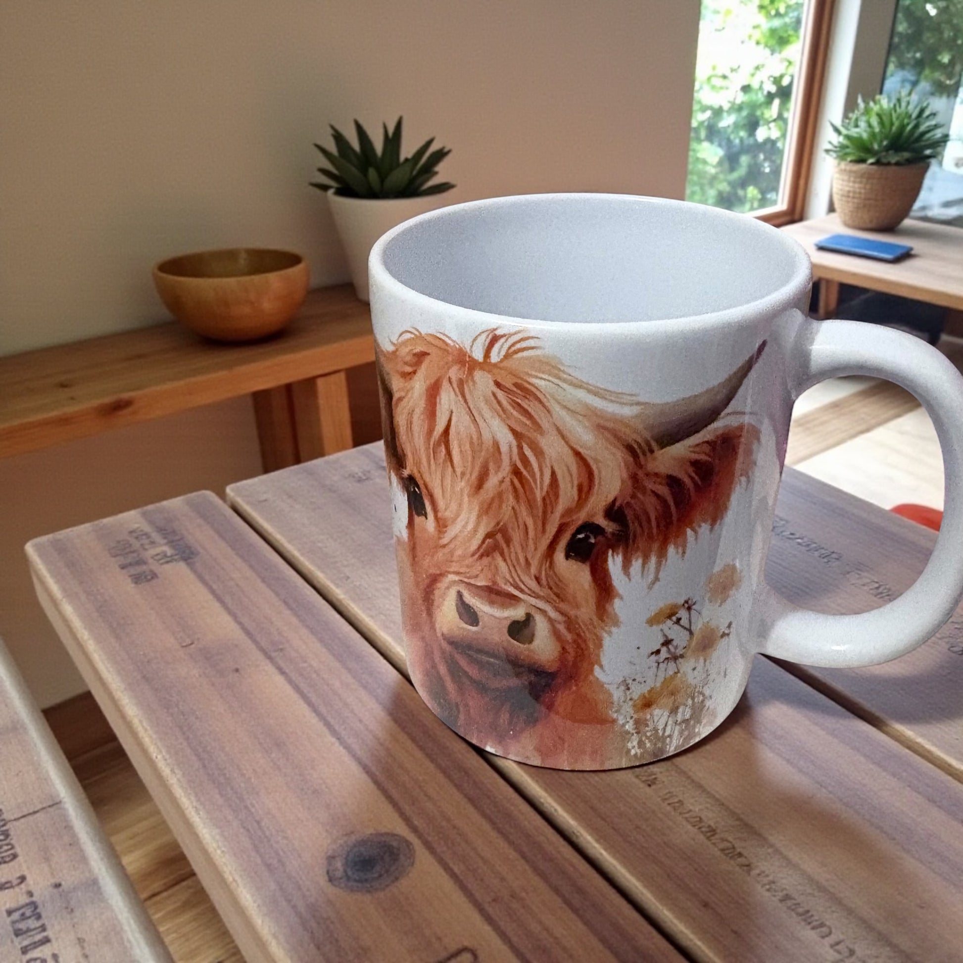 Highland Cow Ceramic Mug 11oz | Scottish Coffee Mug