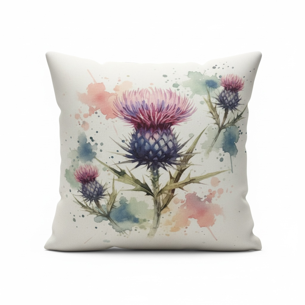Scottish Thistle Cushion - Decorative Throw Pillow