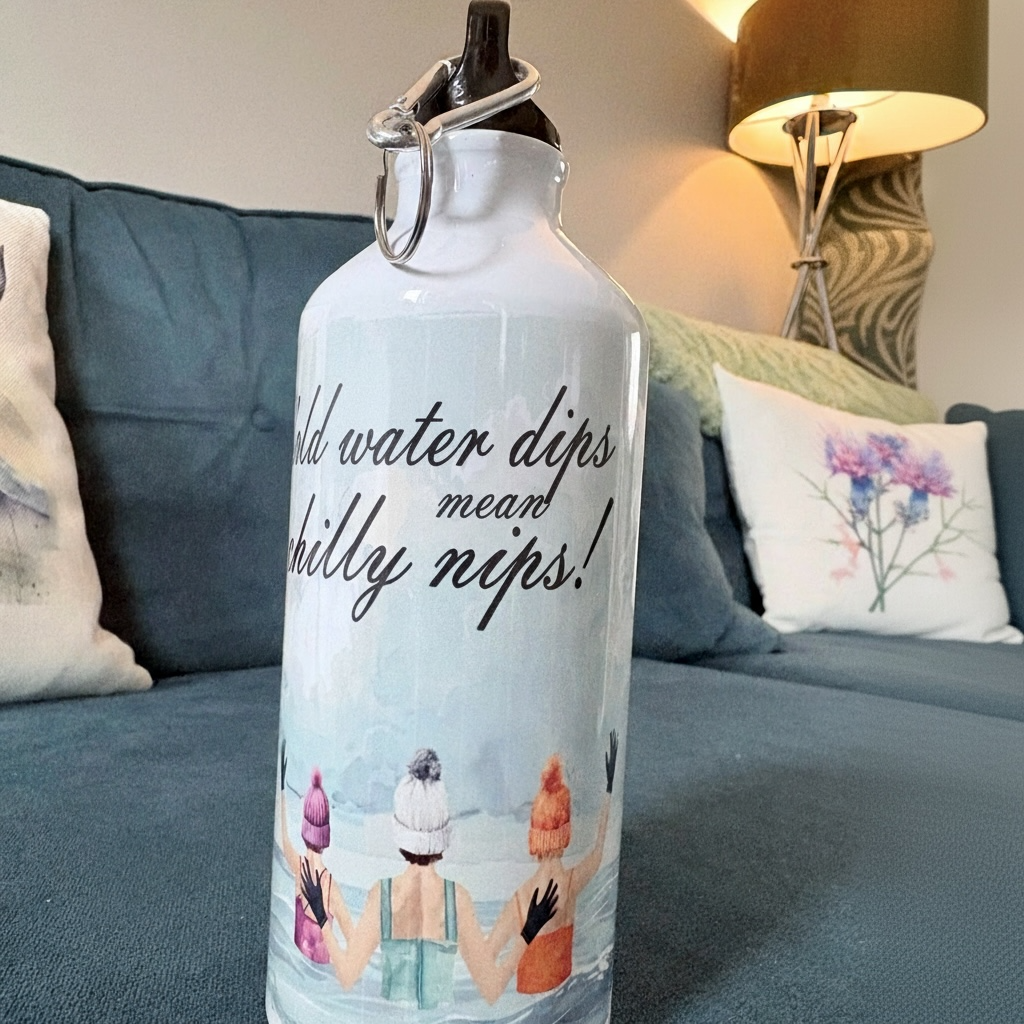 Cold Water Dips Mean Chilly Nips Insulated Drinks Bottle