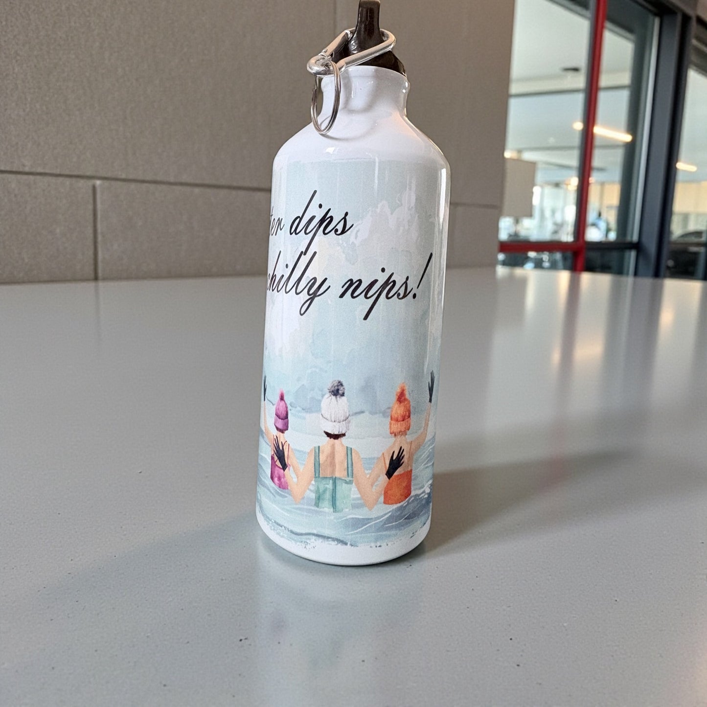 Cold Water Dips Mean Chilly Nips Insulated Drinks Bottle