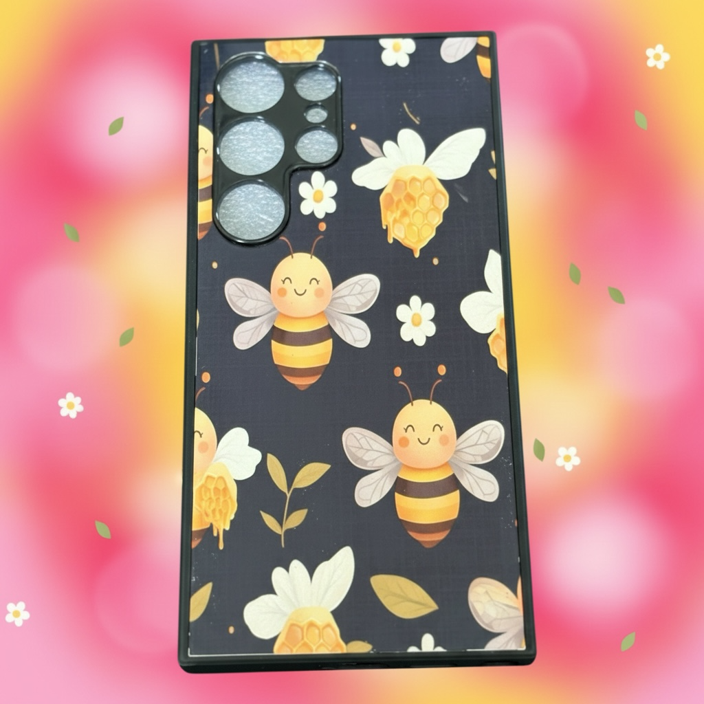 Bee and Honey Phone Case - Cute Glossy Protective Cover