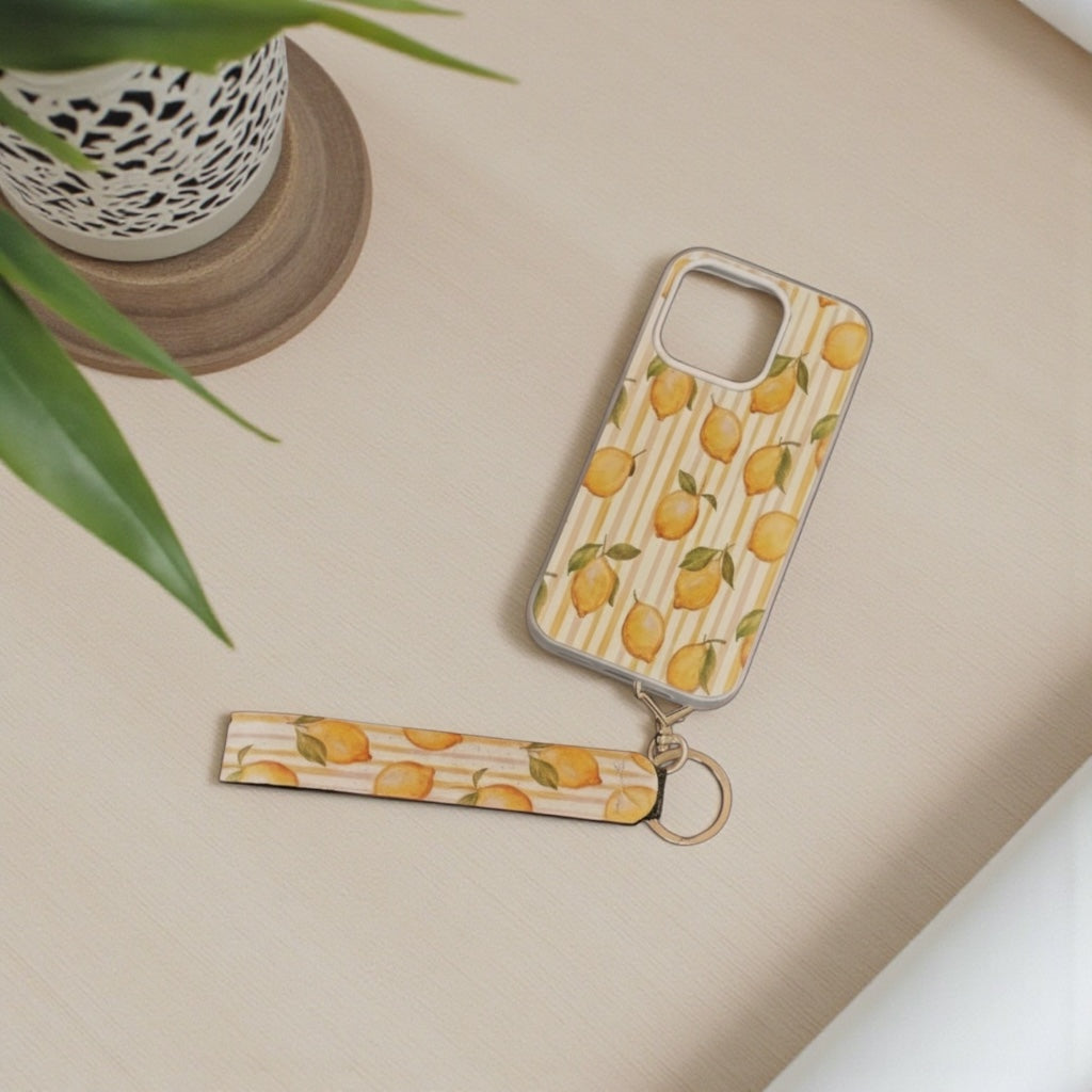 Lemon Phone Case with Wrist Chain - Summer Fruit Accessory for All Models