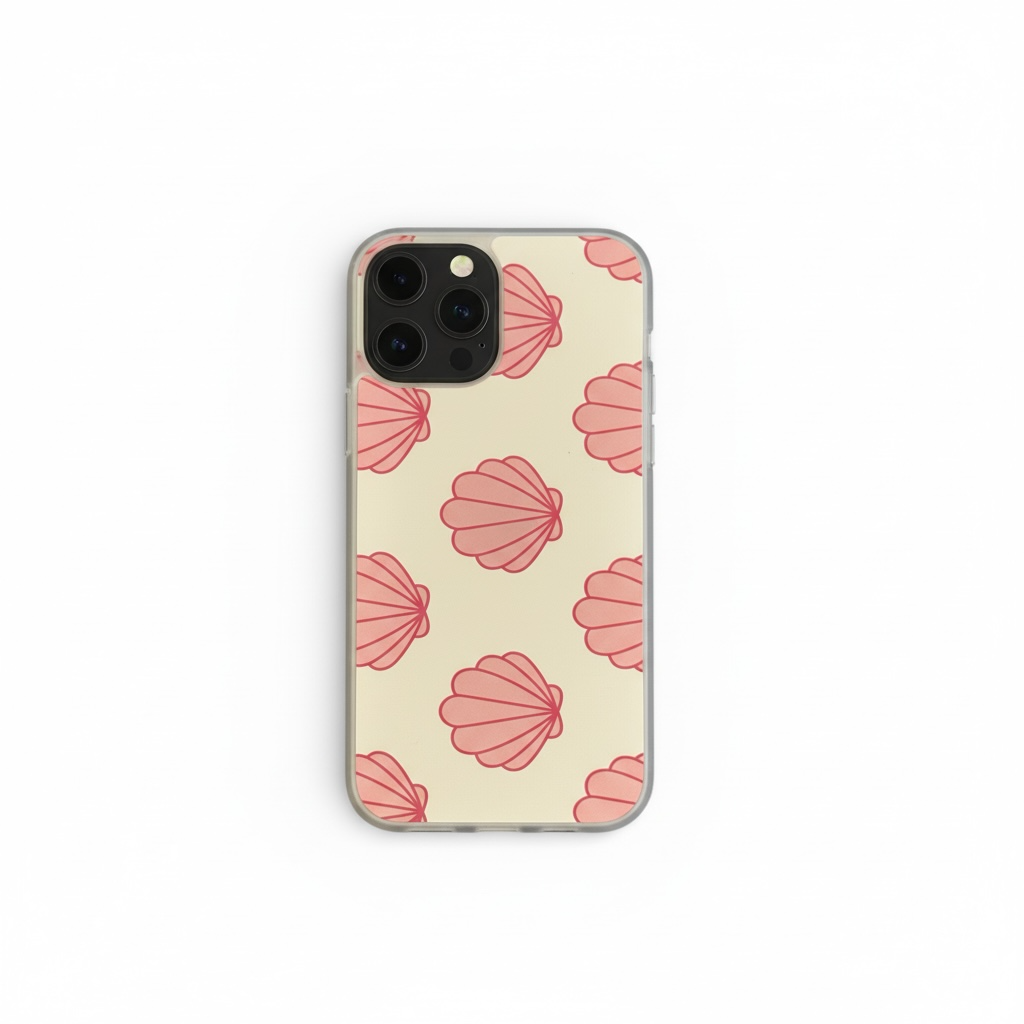 Pink Clam Shell Phone Case - Pastel Protective Cover for All Models