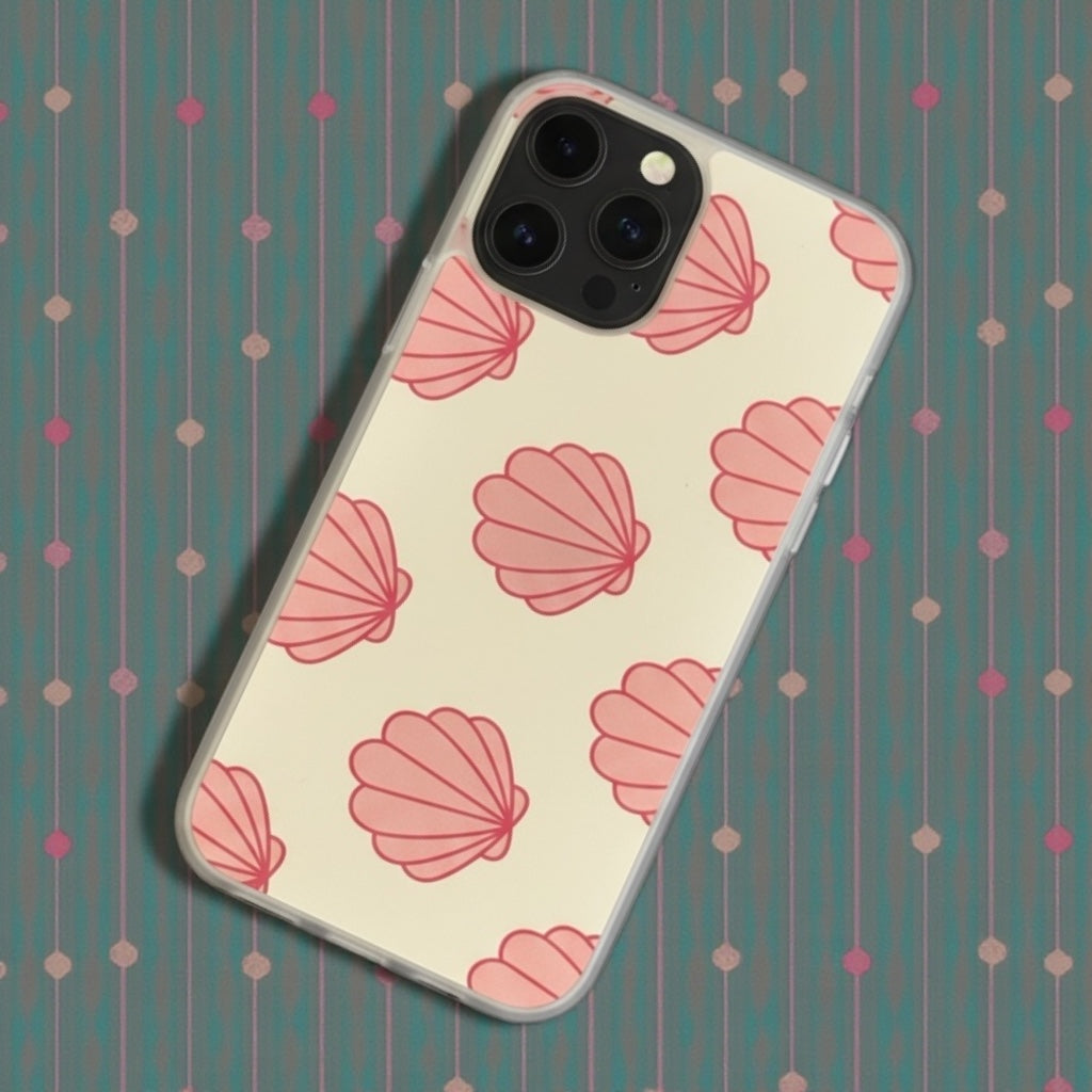 Pink Clam Shell Phone Case - Pastel Protective Cover for All Models