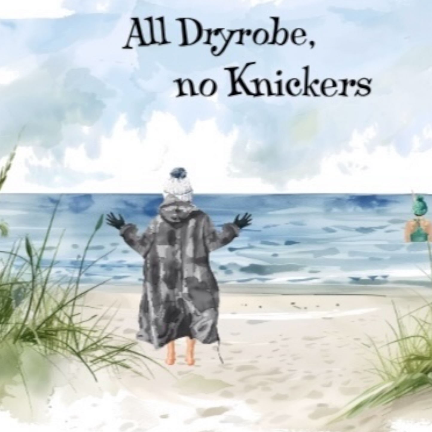 All Dryrobe No Knickers Print - Funny Beach Wall Art