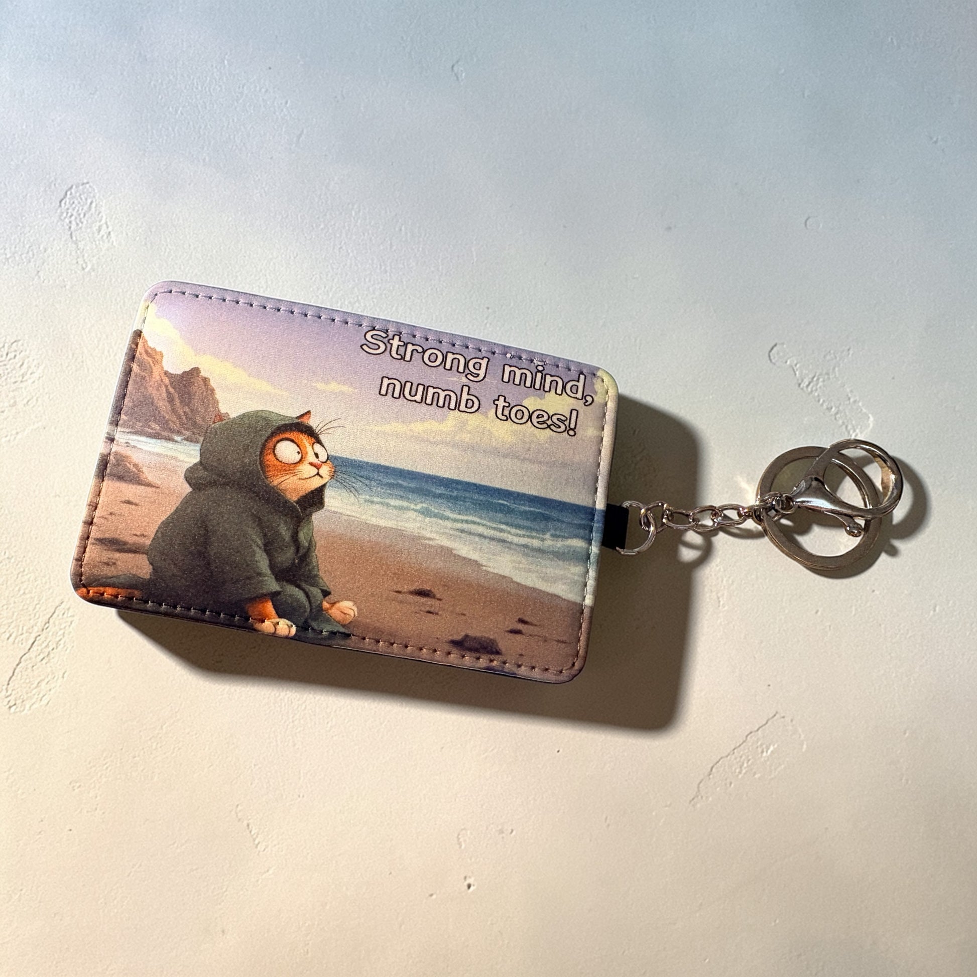 Wild Swimming Cat Card Wallet & Luggage Tag - Strong Mind Numb Toes