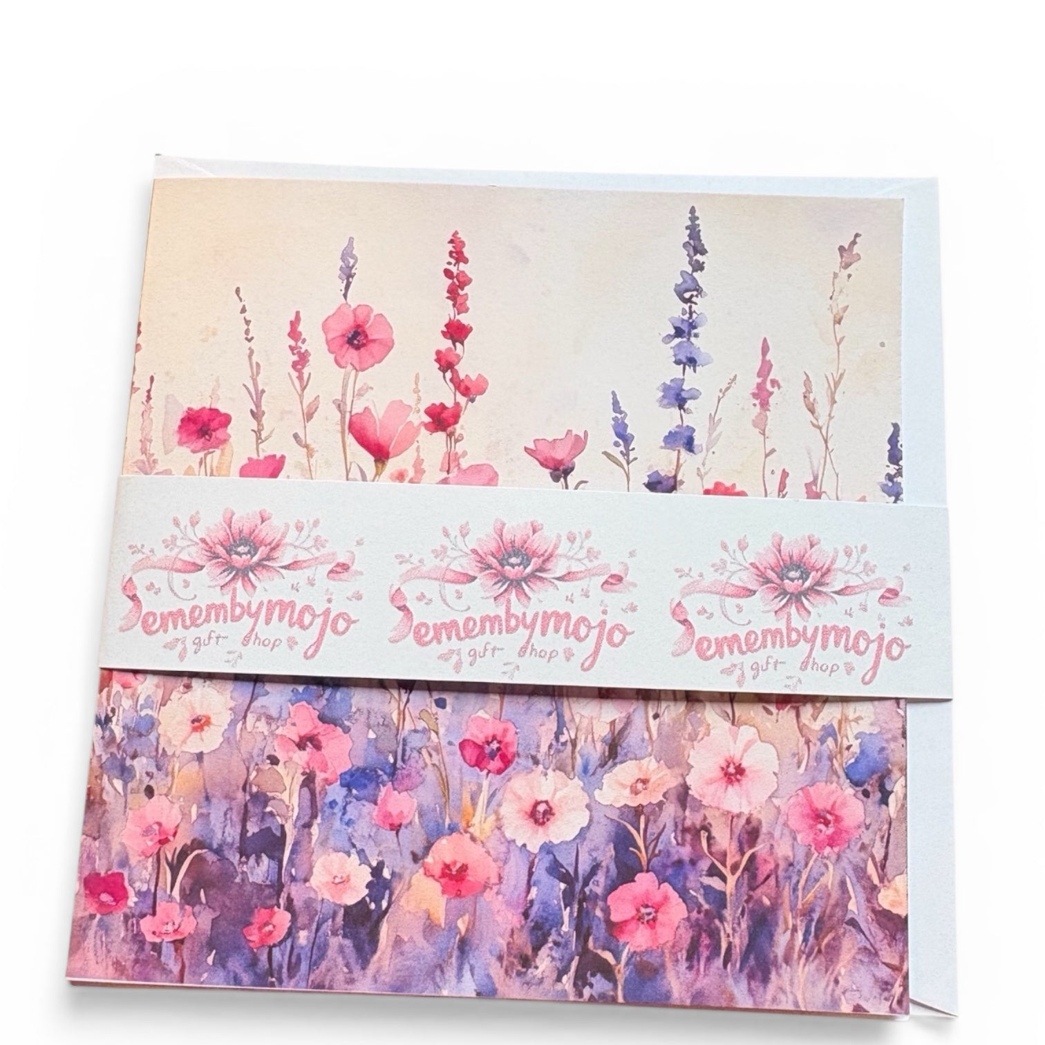 Personalised Meadow Flowers Card - Handmade 6x6 Greeting Card