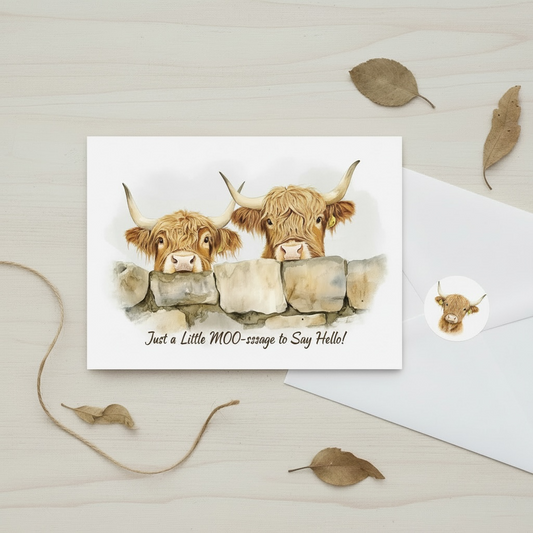 Highland Cow Card - Scottish Greeting Card