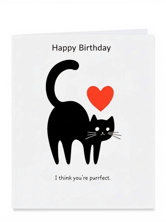 I Think You're Purrfect – Funny Cat Birthday Card