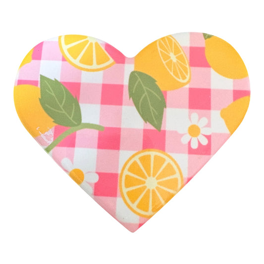 Heart Shaped Lemon Ceramic Coaster
