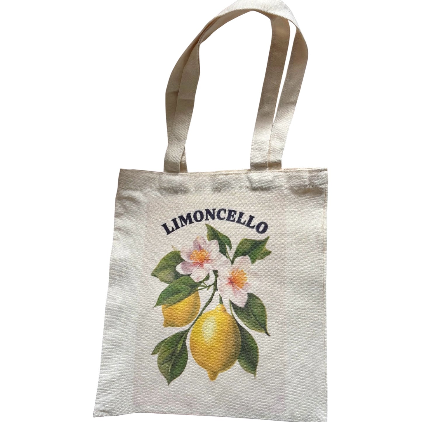Limoncello Tote Bag | Retro Lemon Print Reusable Shopping Bag