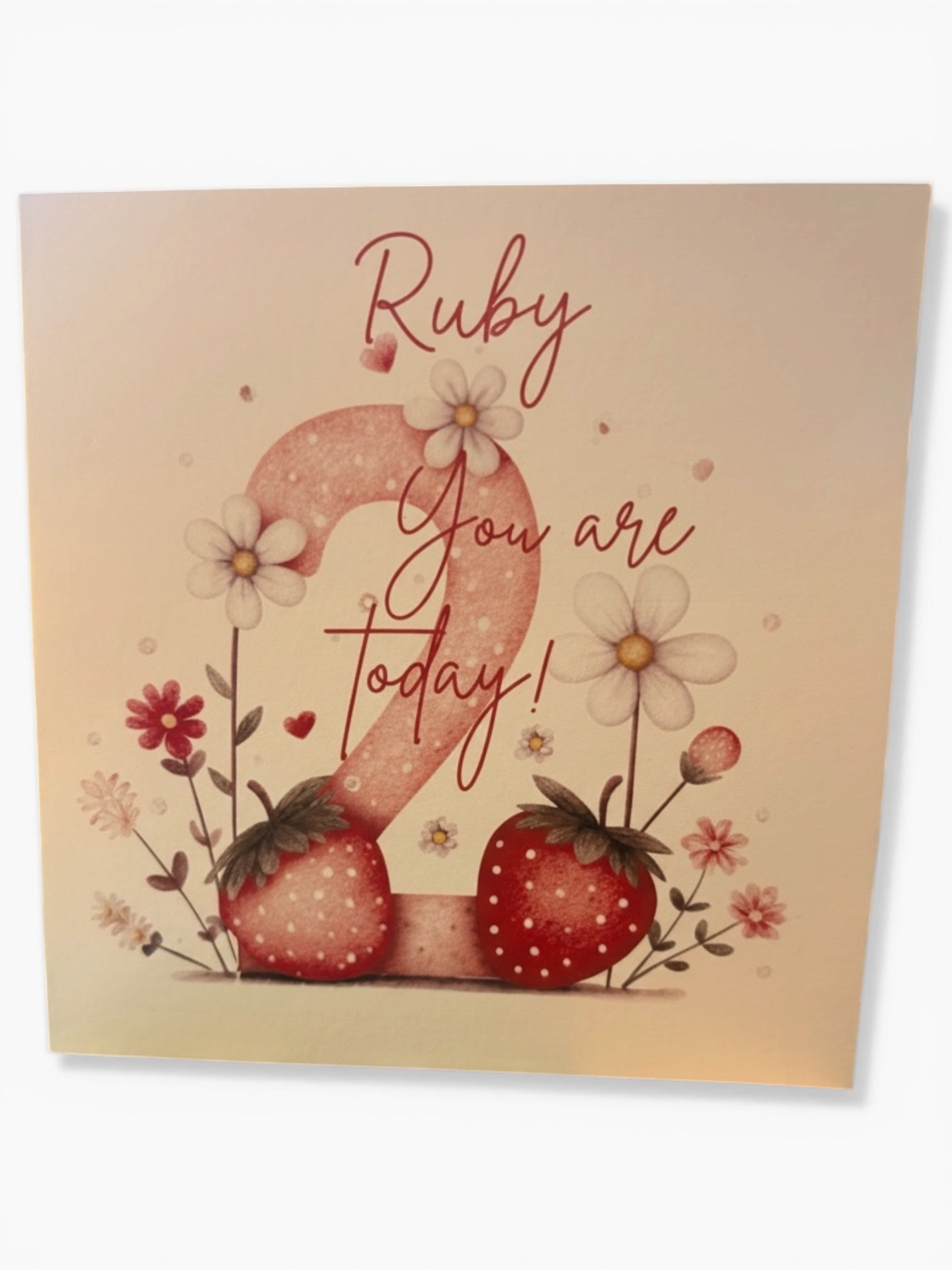 Personalised Strawberry Number Birthday Card | Ages 1–9