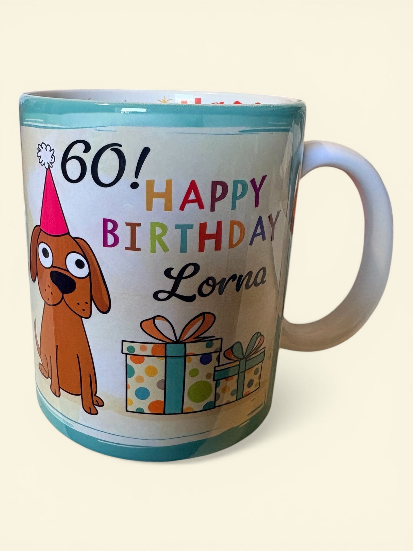 Personalised Happy Birthday Mug | 11oz Ceramic | Custom Message Inside & Out