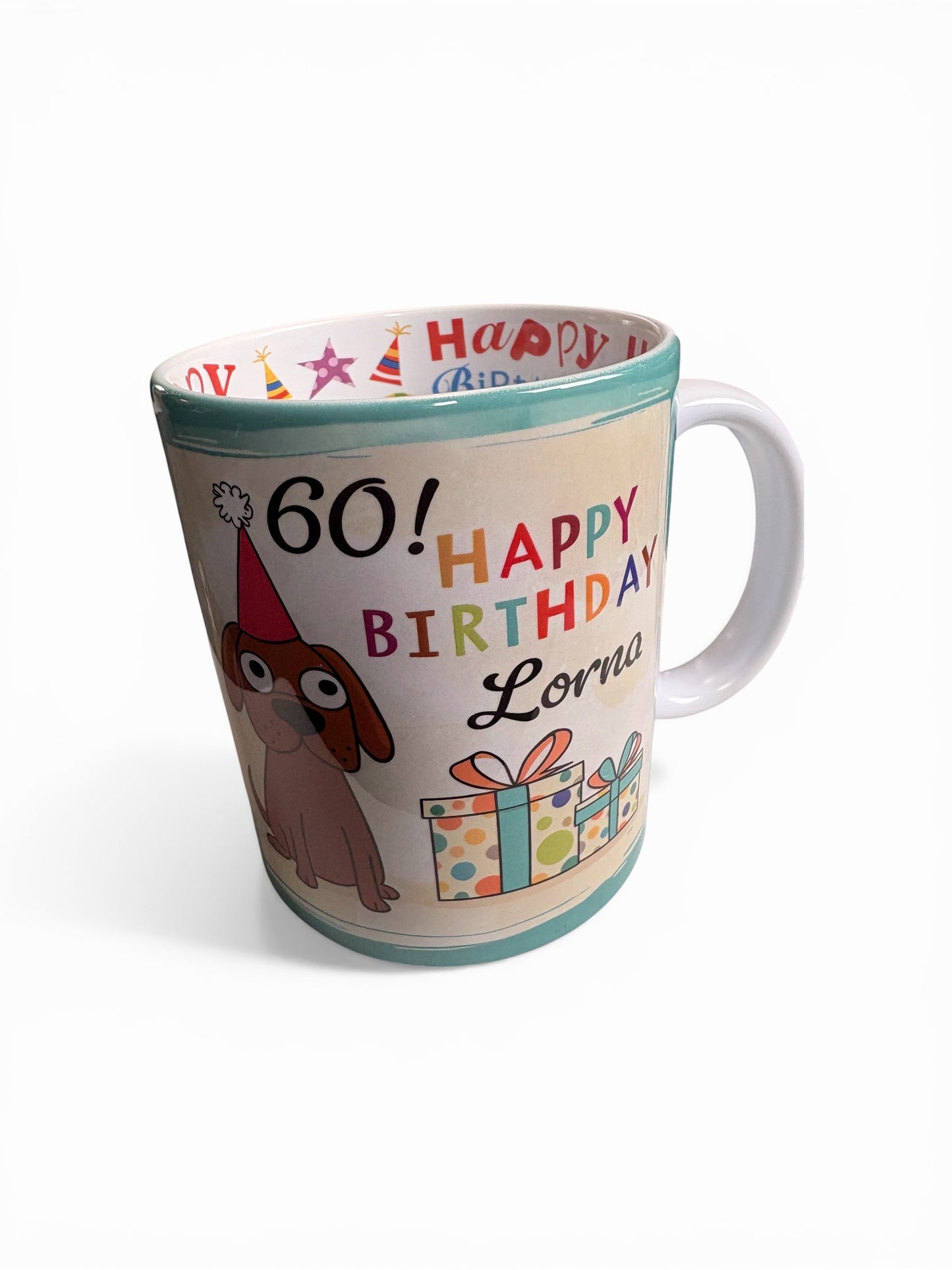 Personalised Happy Birthday Mug | 11oz Ceramic | Custom Message Inside & Out