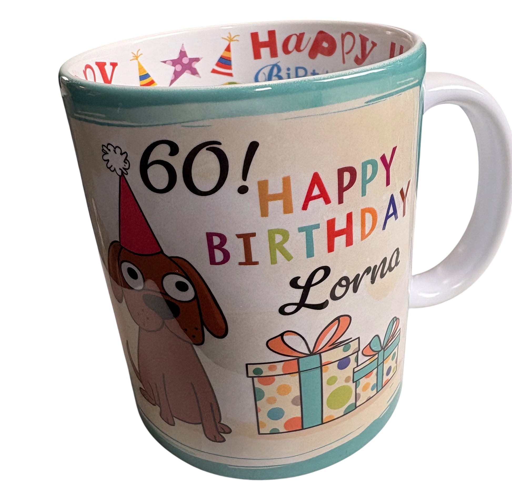 Personalised Happy Birthday Mug | 11oz Ceramic | Custom Message Inside & Out